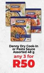Denny Dry Cook-In or Pasta Sauce Assorted 48 g