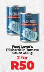 Food Lover's Pilchards in Tomato Sauce 400 g