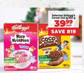 Selected Kellogg’s Cereal 340 g/350 g
