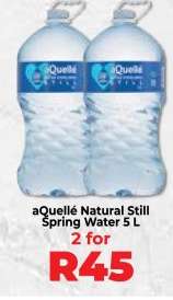 aQuellé Natural Still Spring Water 5 L
