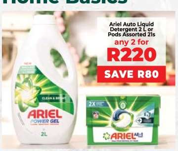 Ariel Auto Liquid Detergent 2L or Pods Assorted 21s