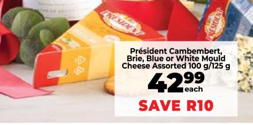 Président Camembert, Brie, Blue or White Mould Cheese Assorted 100 g/125 g