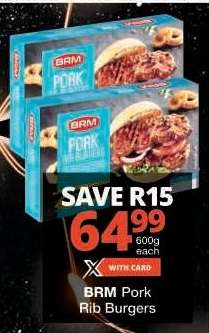 BRM Pork Rib Burgers