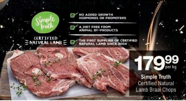 Simple Truth Certified Natural Lamb Braai Chops