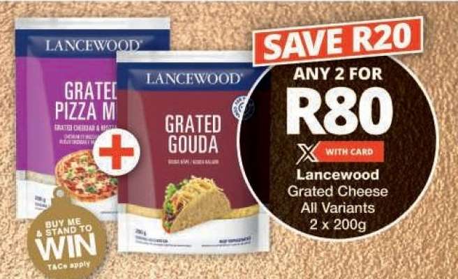 Lancewood Grated Cheese