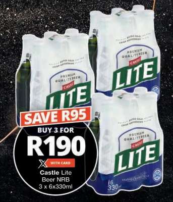 Castle Lite Beer NRB
