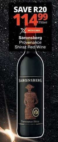 Saronsberg Provenance Shiraz Red Wine
