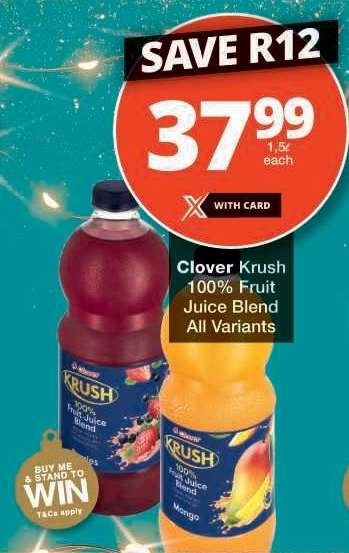 Clover Krush 100 Fruit Juice Blend