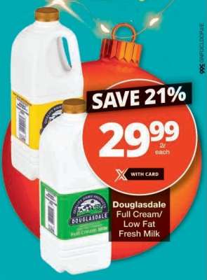Douglasdale Full Cream/Low Fat Fresh Milk