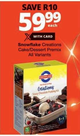 Snowflake Creations Cake/Dessert Premix