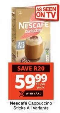 Nescafé Cappuccino Sticks All Variants