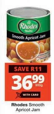 Rhodes Smooth Apricot Jam