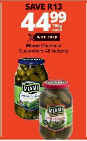 Miami Gherkins/Cucumbers All Variants
