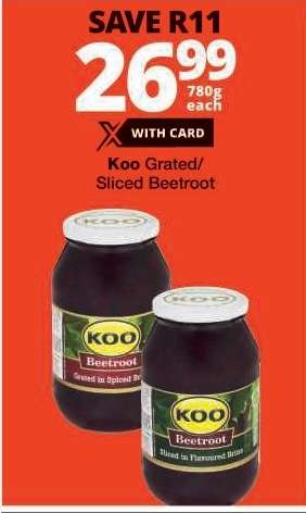 KOO Grated/Sliced Beetroot