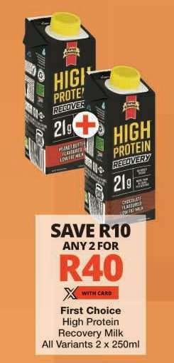 First Choice High Protein Recovery Milk