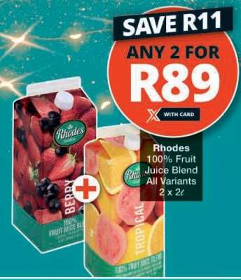 RHODES 100% FRUIT JUICE BLEND