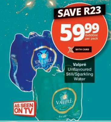 Valpré Unflavoured Still/Sparkling Water