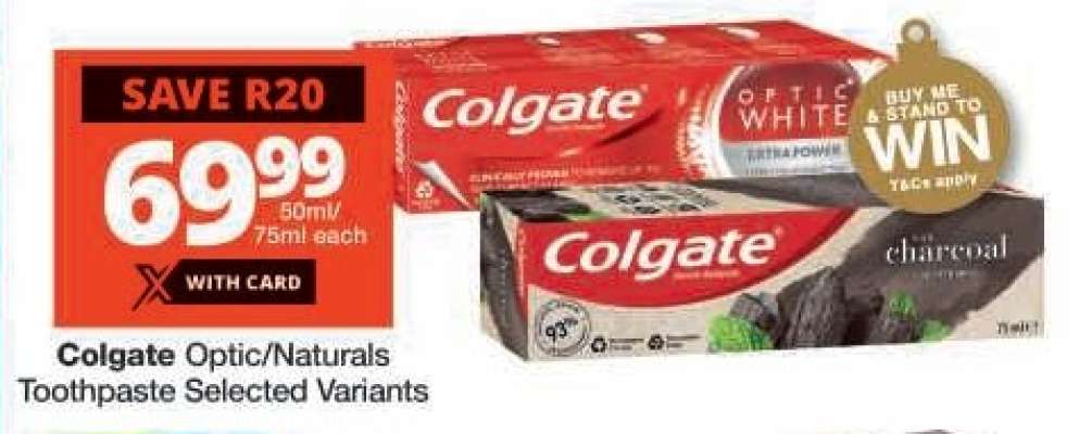 Colgate Optic/Naturals Toothpaste