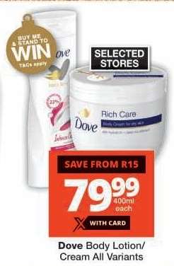 Dove Body Lotion/Cream All Variants