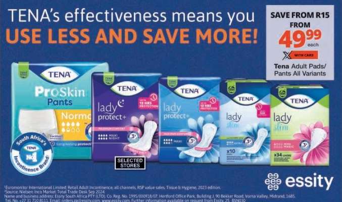 Tena Adult Pads/Pants All Variants