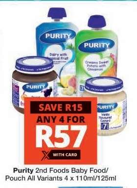 Purity 2nd Foods Baby Food/Pouch