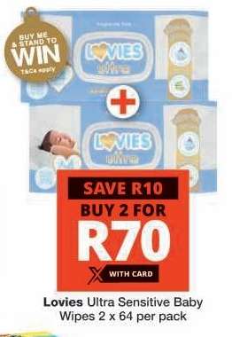Lovies Ultra Sensitive Baby Wipes