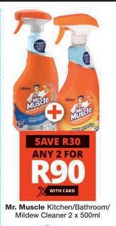 Mr. Muscle Kitchen/Bathroom/Mildew Cleaner 2 x 500ml