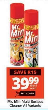 Mr. Min Multi Surface Cleaner All Variants