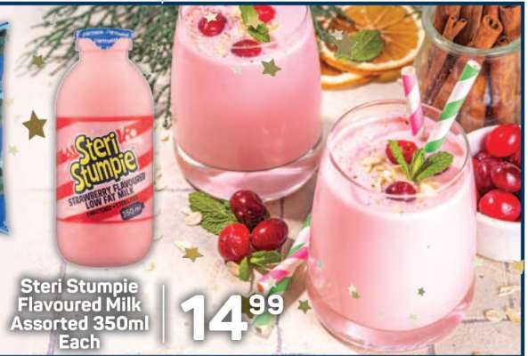 Steri Stumpie Flavoured Milk Assorted 350ml Each