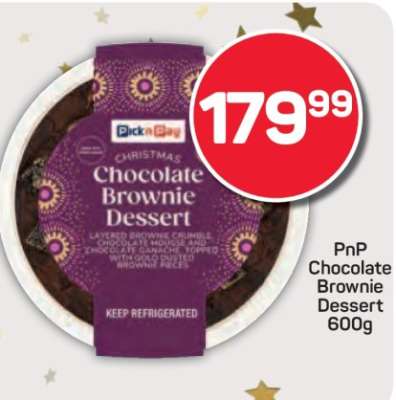 PnP Chocolate Brownie Dessert 600g