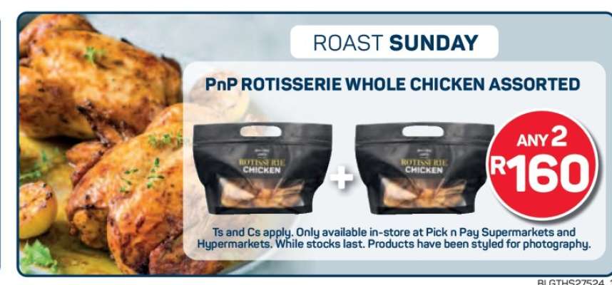 PnP Rotisserie Whole Chicken Assorted