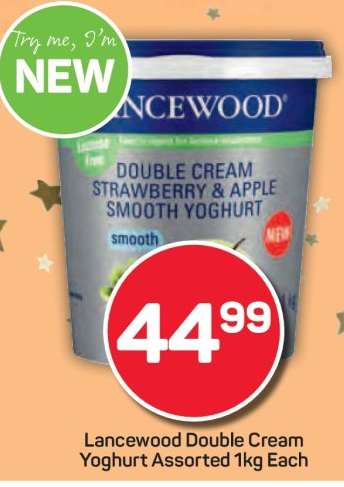 Lancewood Double Cream Yoghurt Assorted 1kg Each