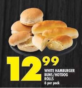 WHITE HAMBURGER BUNS/HOTDOG ROLLS