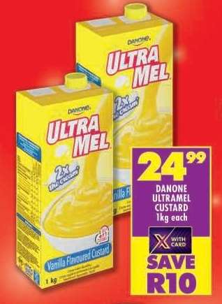 DANONE ULTRAMEL CUSTARD 1kg each