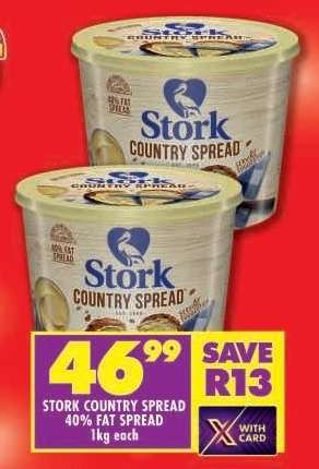 STORK COUNTRY SPREAD 40% FAT SPREAD