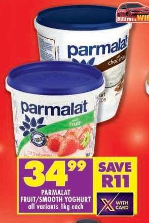 PARMALAT FRUIT/SMOOTH YOGHURT