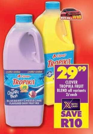 CLOVER TROPIKA FRUIT BLEND all variants