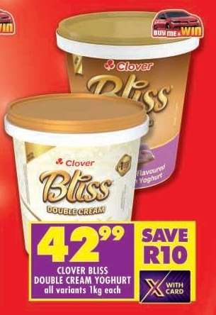 Clover Bliss Double Cream Yoghurt