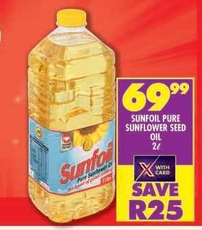 SUNFOIL PURE SUNFLOWER SEED OIL