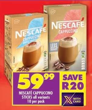NESCAFÉ CAPPUCCINO STICKS all variants 10 per pack