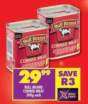 Bull Brand Corned Meat-300g Each