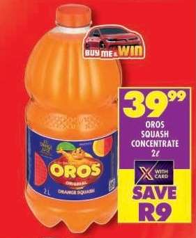 OROS SQUASH CONCENTRATE 2ℓ
