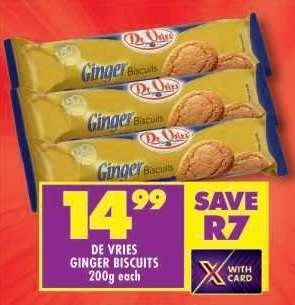 De Vries Ginger Biscuits
