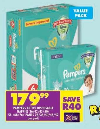 Pampers Active Disposable Nappies