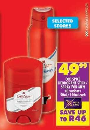 OLD SPICE DEODORANT STICK / SPRAY FOR MEN