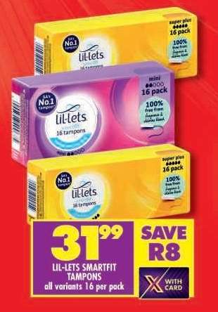 LIL-LETS SMARTFIT TAMPONS