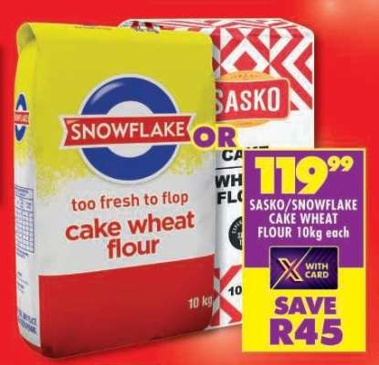 SASKO/SNOWFLAKE CAKE WHEAT FLOUR 10kg