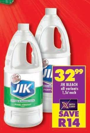 JIK BLEACH all variants 1,5ℓ each