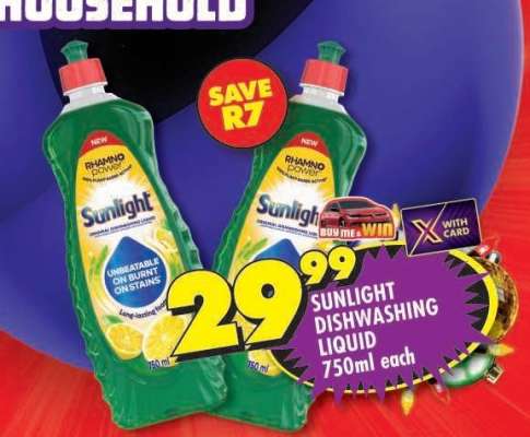 SUNLIGHT DISHWASHING LIQUID 750ml each