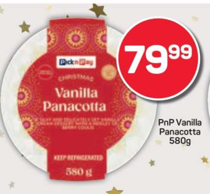 PnP Vanilla Panacotta 580g